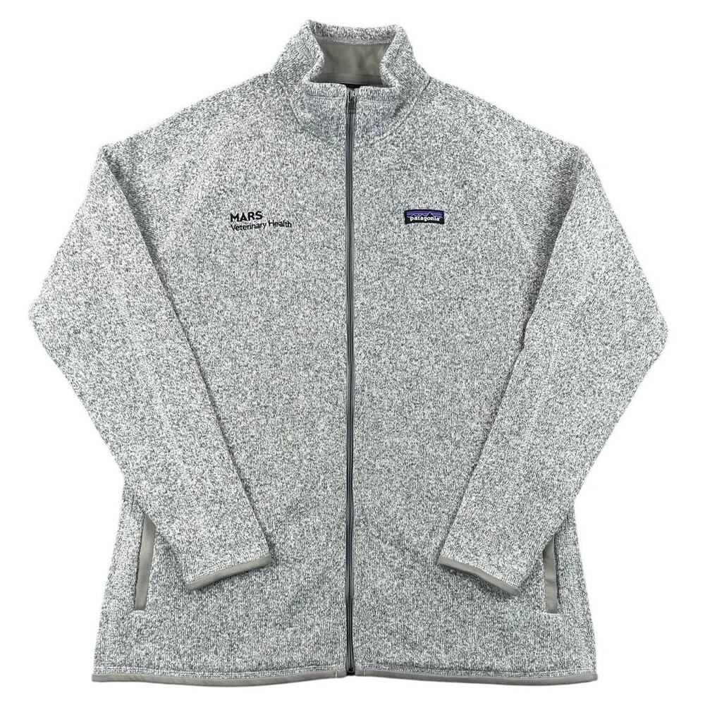 NWT Patagonia Better Sweater Zip Jacket Birch White Mars Veterinary Health XL